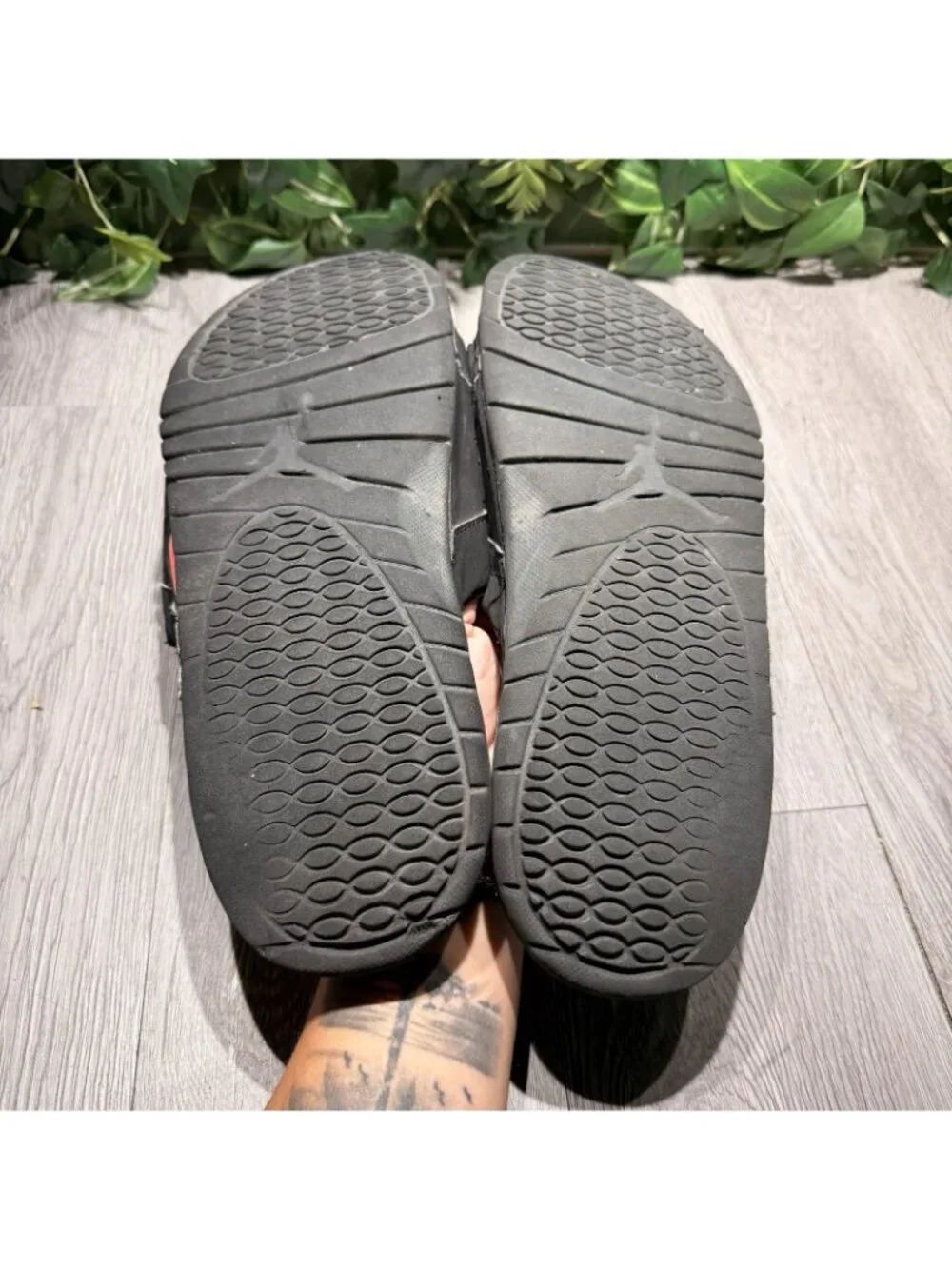 Jordan Hydro Slides Retro 6 Infrared Mens Size 13 Slippers 630752-060 Black